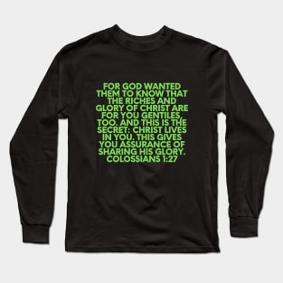 Bible Verse Colossians 1:27 Long Sleeve T-Shirt